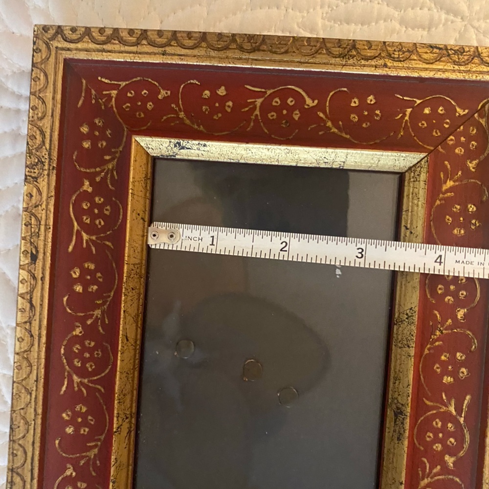 Red and Gold Decorative Picture Frame - Picture 4 of 4